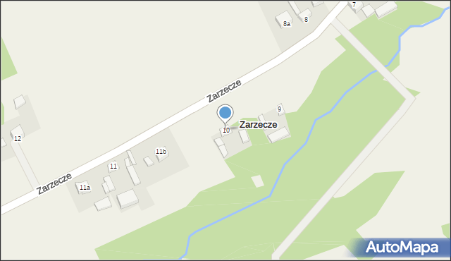 Zarzecze, Zarzecze, 10, mapa Zarzecze