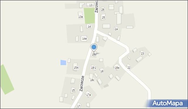 Zarzecze, Zarzecze, 18d, mapa Zarzecze