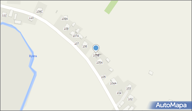 Zarzeka, Zarzeka, 105B, mapa Zarzeka