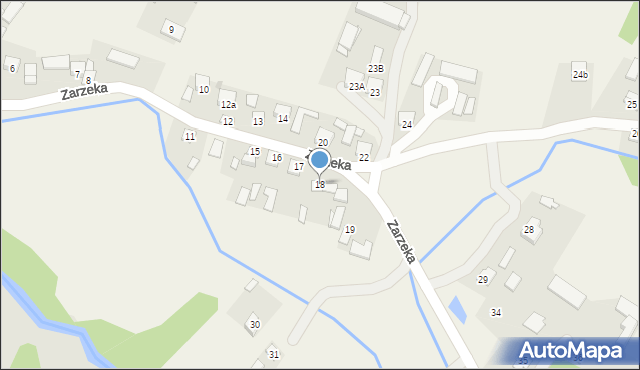 Zarzeka, Zarzeka, 18, mapa Zarzeka