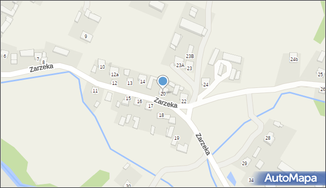 Zarzeka, Zarzeka, 20, mapa Zarzeka