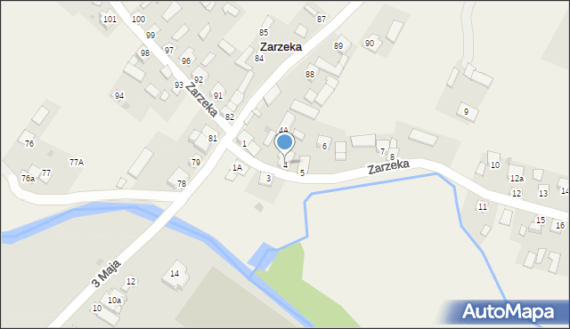 Zarzeka, Zarzeka, 4, mapa Zarzeka