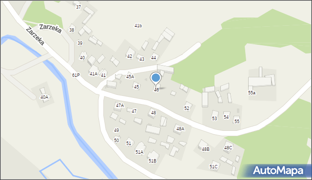 Zarzeka, Zarzeka, 46, mapa Zarzeka