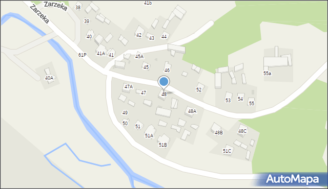 Zarzeka, Zarzeka, 48, mapa Zarzeka
