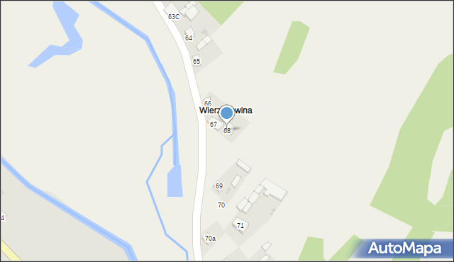 Zarzeka, Zarzeka, 68, mapa Zarzeka