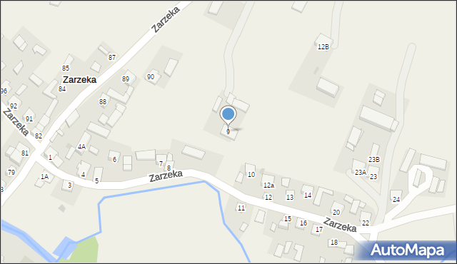 Zarzeka, Zarzeka, 9, mapa Zarzeka