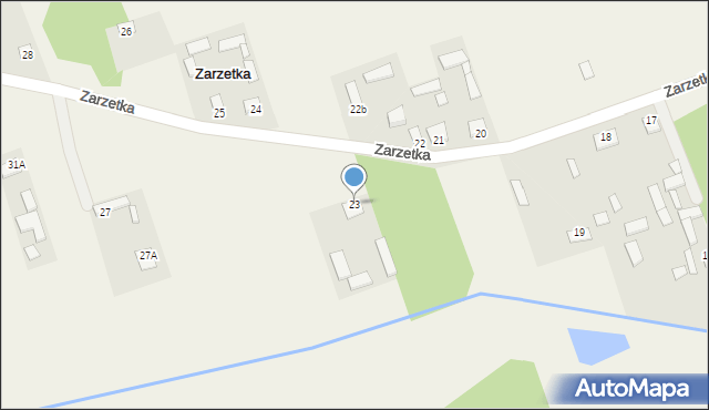 Zarzetka, Zarzetka, 23, mapa Zarzetka