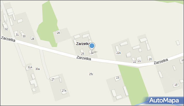 Zarzetka, Zarzetka, 24, mapa Zarzetka