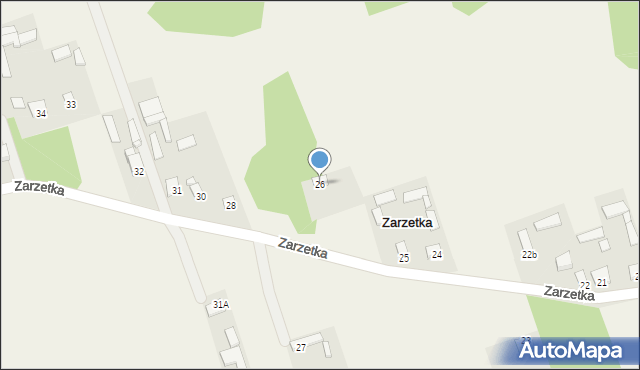 Zarzetka, Zarzetka, 26, mapa Zarzetka