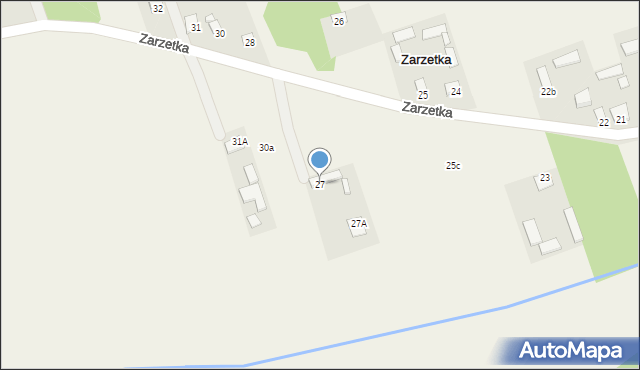 Zarzetka, Zarzetka, 27, mapa Zarzetka