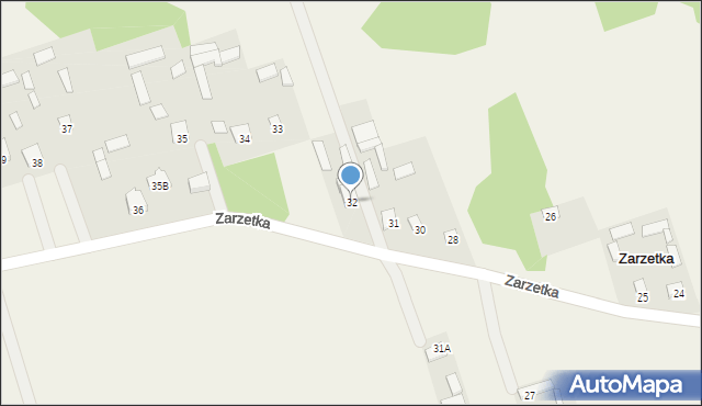 Zarzetka, Zarzetka, 32, mapa Zarzetka