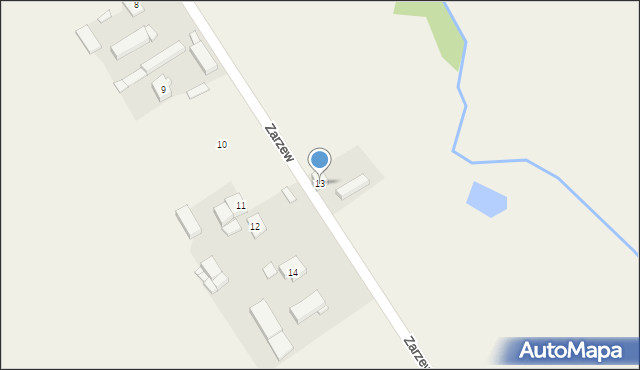 Zarzew, Zarzew, 13, mapa Zarzew