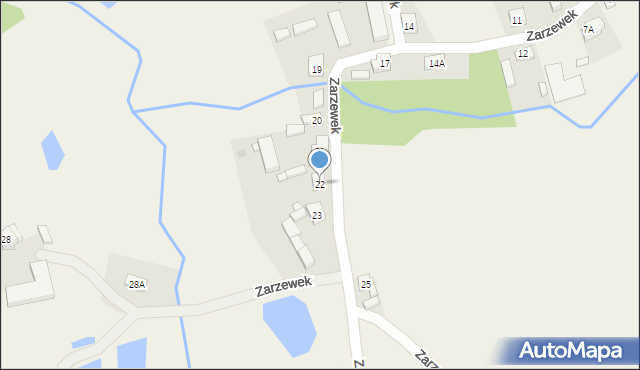 Zarzewek, Zarzewek, 22, mapa Zarzewek