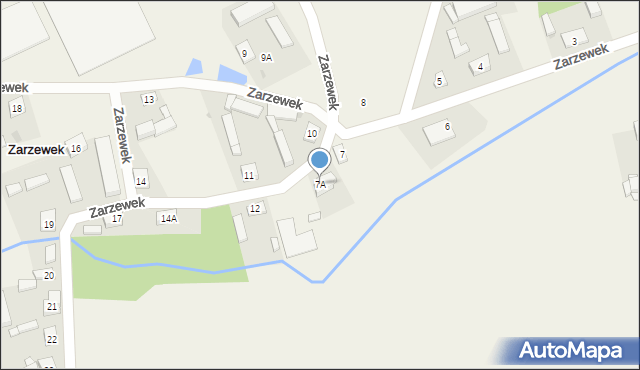 Zarzewek, Zarzewek, 7A, mapa Zarzewek