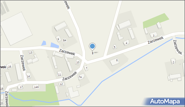 Zarzewek, Zarzewek, 8, mapa Zarzewek