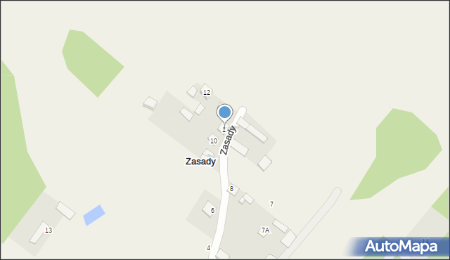 Zasady, Zasady, 11, mapa Zasady