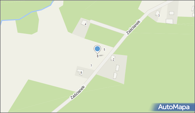 Zaścianek, Zaścianek, 6, mapa Zaścianek