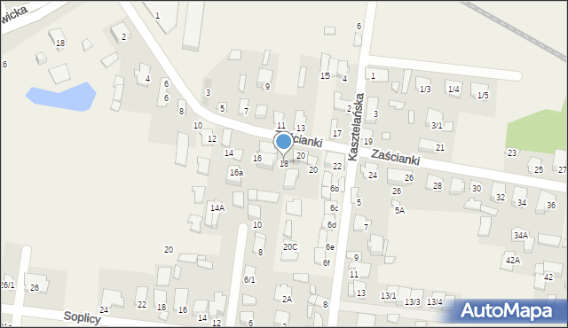 Zaścianki, Zaścianki, 18, mapa Zaścianki