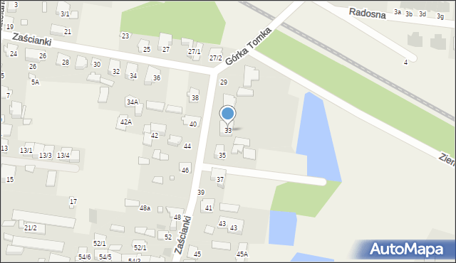 Zaścianki, Zaścianki, 33, mapa Zaścianki