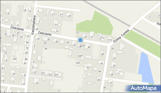 Zaścianki, Zaścianki, 34, mapa Zaścianki