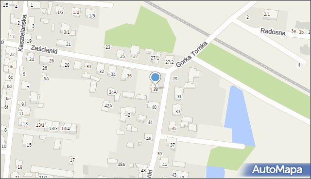 Zaścianki, Zaścianki, 38, mapa Zaścianki