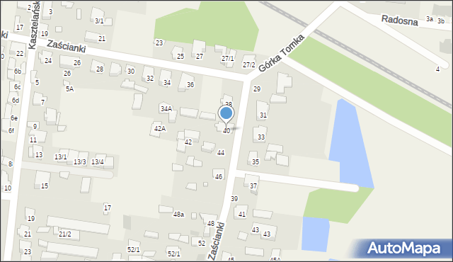 Zaścianki, Zaścianki, 40, mapa Zaścianki