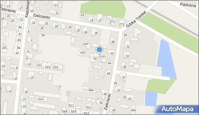 Zaścianki, Zaścianki, 42, mapa Zaścianki