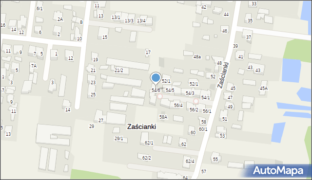 Zaścianki, Zaścianki, 54/6, mapa Zaścianki