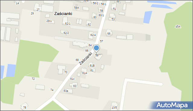 Zaścianki, Zaścianki, 59, mapa Zaścianki