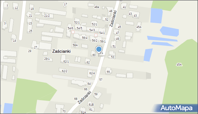 Zaścianki, Zaścianki, 60/2, mapa Zaścianki