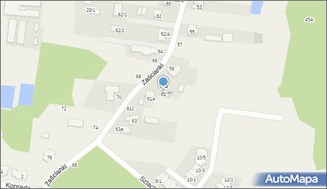 Zaścianki, Zaścianki, 61, mapa Zaścianki