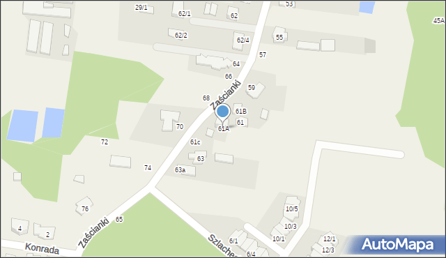 Zaścianki, Zaścianki, 61A, mapa Zaścianki
