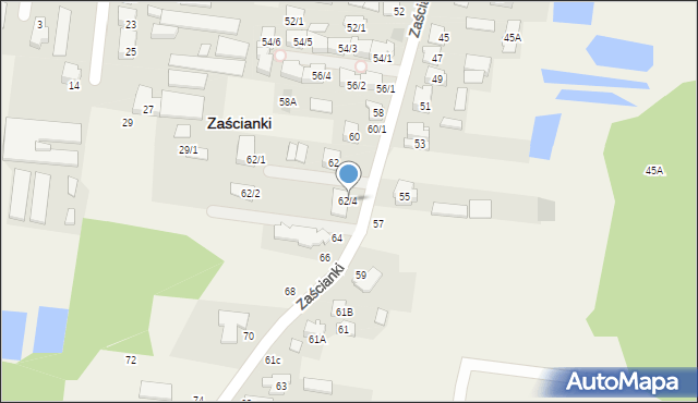 Zaścianki, Zaścianki, 62/4, mapa Zaścianki