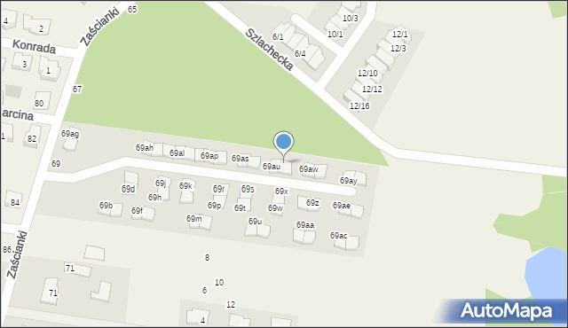Zaścianki, Zaścianki, 69av, mapa Zaścianki