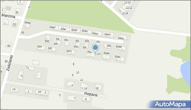Zaścianki, Zaścianki, 69v, mapa Zaścianki