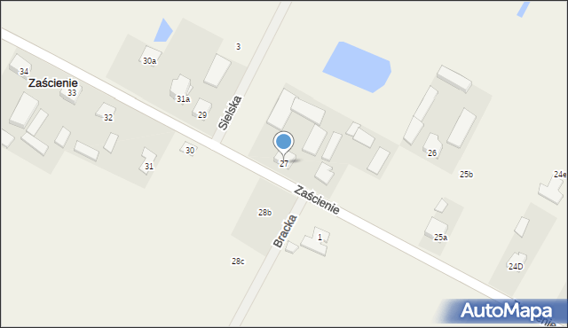 Zaścienie, Zaścienie, 28, mapa Zaścienie
