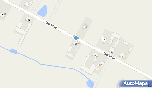 Zaścienie, Zaścienie, 39, mapa Zaścienie