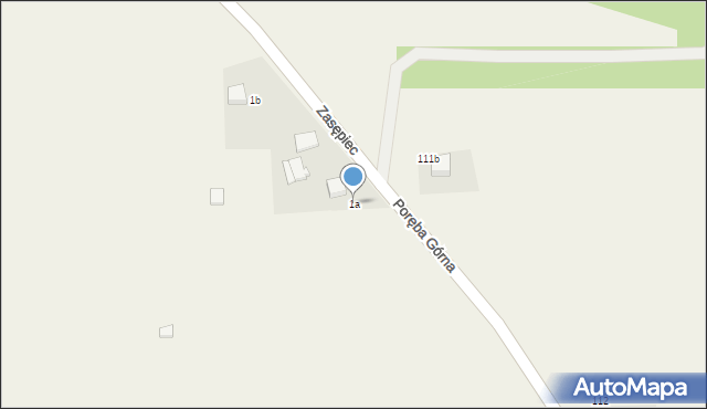 Zasępiec, Zasępiec, 1a, mapa Zasępiec