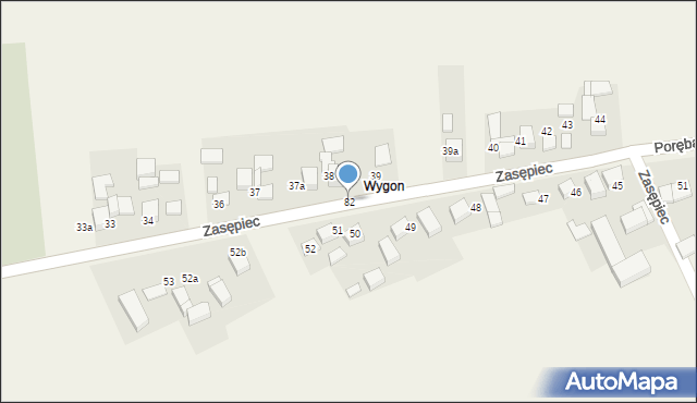 Zasępiec, Zasępiec, 82, mapa Zasępiec
