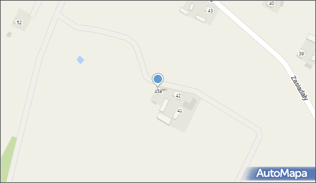 Zasiadały, Zasiadały, 43a, mapa Zasiadały