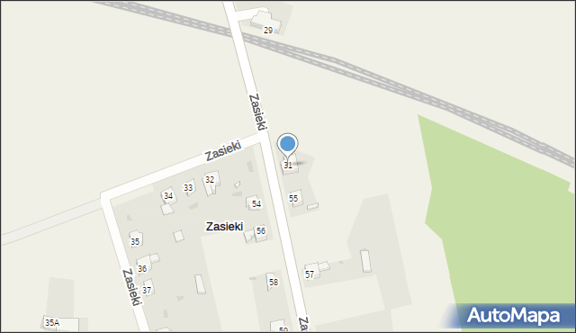 Zasieki, Zasieki, 31, mapa Zasieki