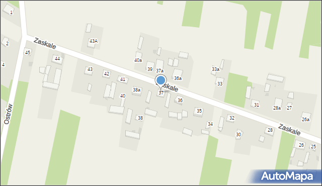 Zaskale, Zaskale, 37, mapa Zaskale