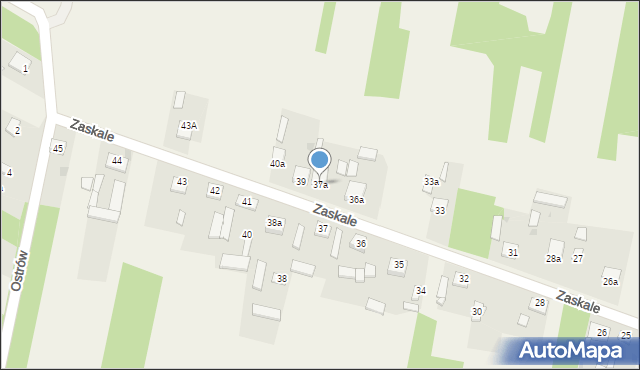 Zaskale, Zaskale, 37a, mapa Zaskale
