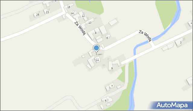 Zaskale, Za Wodą, 13, mapa Zaskale