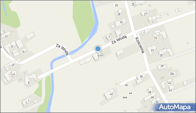 Zaskale, Za Wodą, 3, mapa Zaskale
