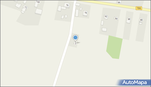 Zasłońce, Zasłońce, 1, mapa Zasłońce