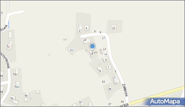 Zasole, Załęcze, 15a, mapa Zasole
