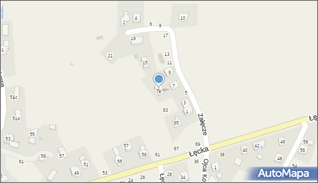 Zasole, Załęcze, 7a, mapa Zasole