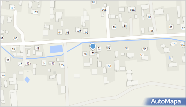 Zasów, Zasów, 50, mapa Zasów