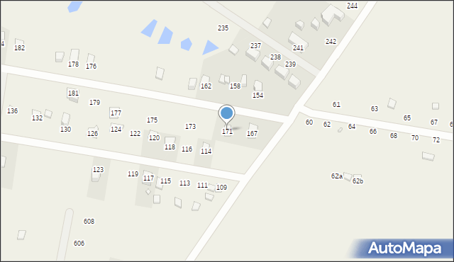 Zastań, Zastań, 171, mapa Zastań